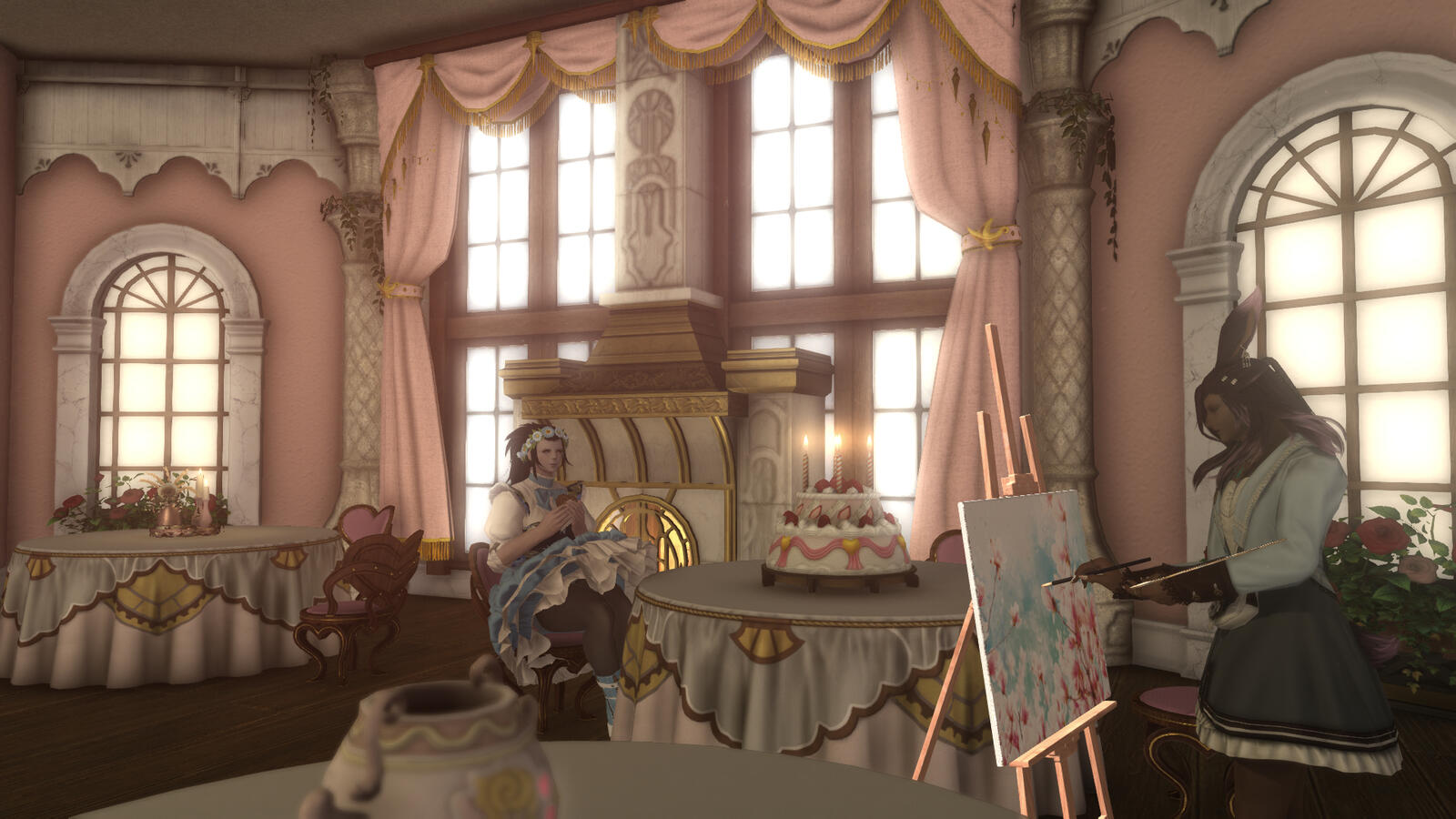 Rune and Lorilae Myrsky taking a break from hardcore raiding to relax!