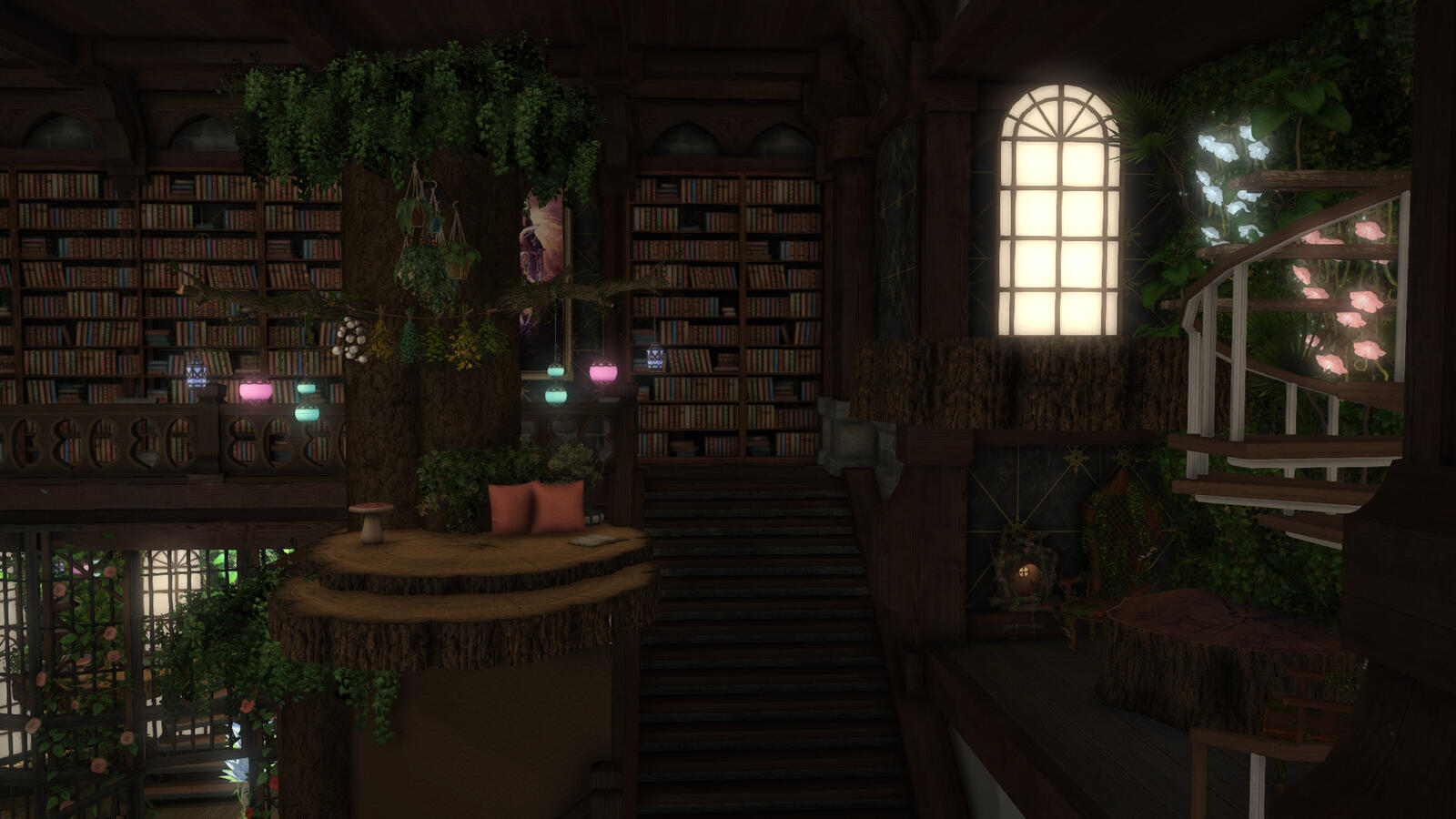 The book corner on the ground level offers a calm atmosphere to enoy your favorite book or work on a project.